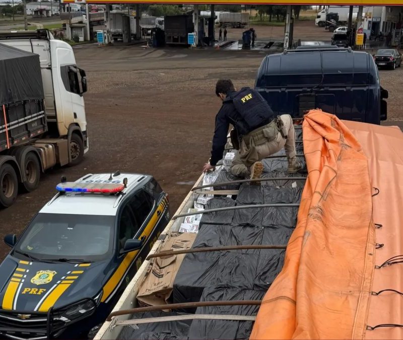 Caminhoneiro é preso com 200 mil maços de cigarros contrabandeados