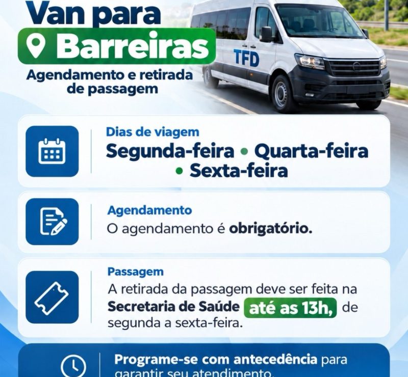 Prefeitura de Serra do Ramalho atualiza regras para transporte TFD