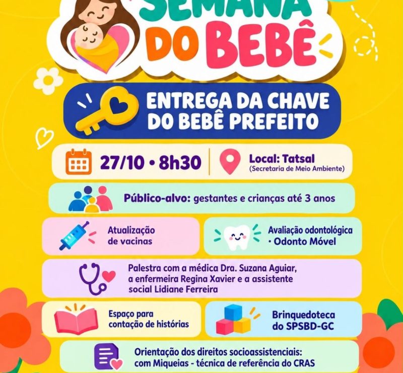 Semana do Bebê promove cuidados essenciais para a primeira infância