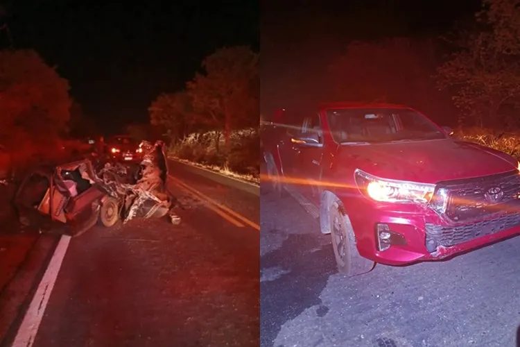 Colisão entre veículos na BR-030 em Palmas de Monte Alto